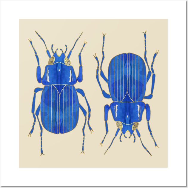 Indigo Beetles Wall Art by Olooriel